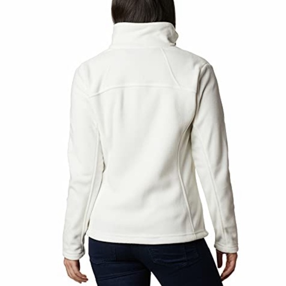 Cream white Columbia zip fleece comfy jacket size medium - Picture 6 of 8